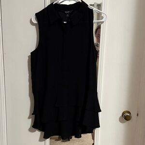 Simply Vera Vera Wang Black Layered Blouse